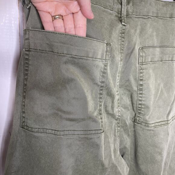 Driftwood Jeans Portofino Utility Boyfriend Crop Pant Floral Embroidered Boho XL - Picture 12 of 12